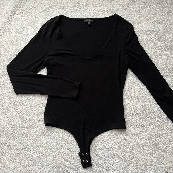 Dynamite Long Sleeve Scoop Neck Bodysuit - Picture 2 of 10